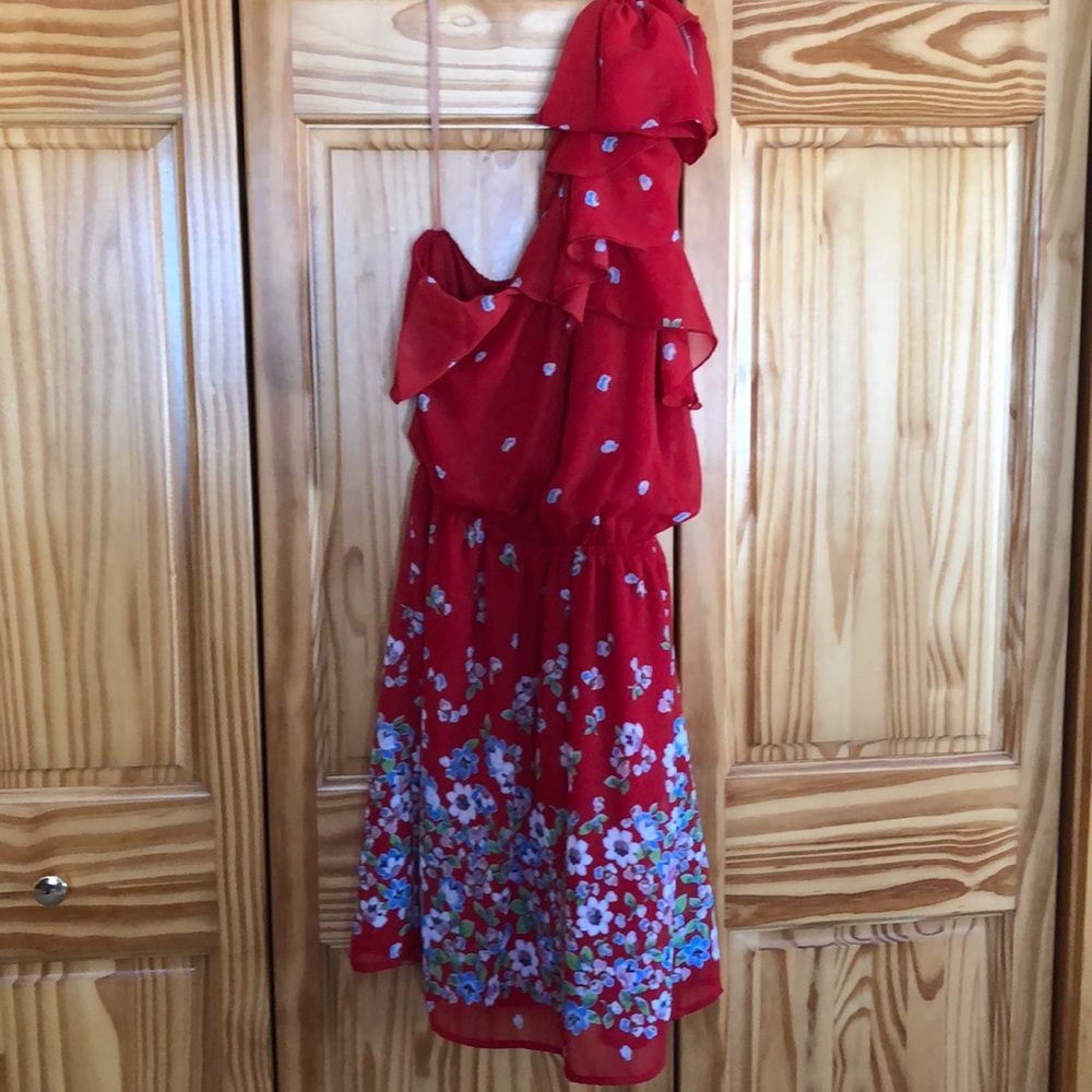 Red One Shoulder Dress